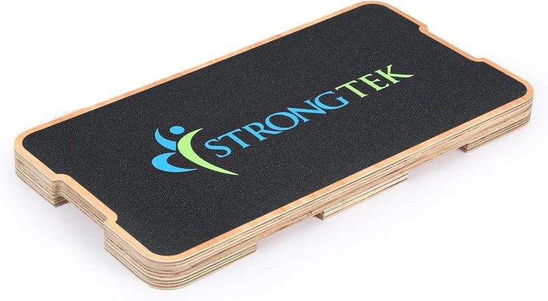 StrongTek Resistance Band Training Platform, Heavy-Duty Bamboo/Wood Board for Safe & Stable Resistance Workouts, Non-Slip, 1000 lbs Capacity for Arms, Shoulders, Core, Back & Legs - Image 1